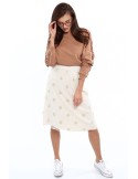 Skirt with golden stars, light beige 0318 - Online store - Boutique